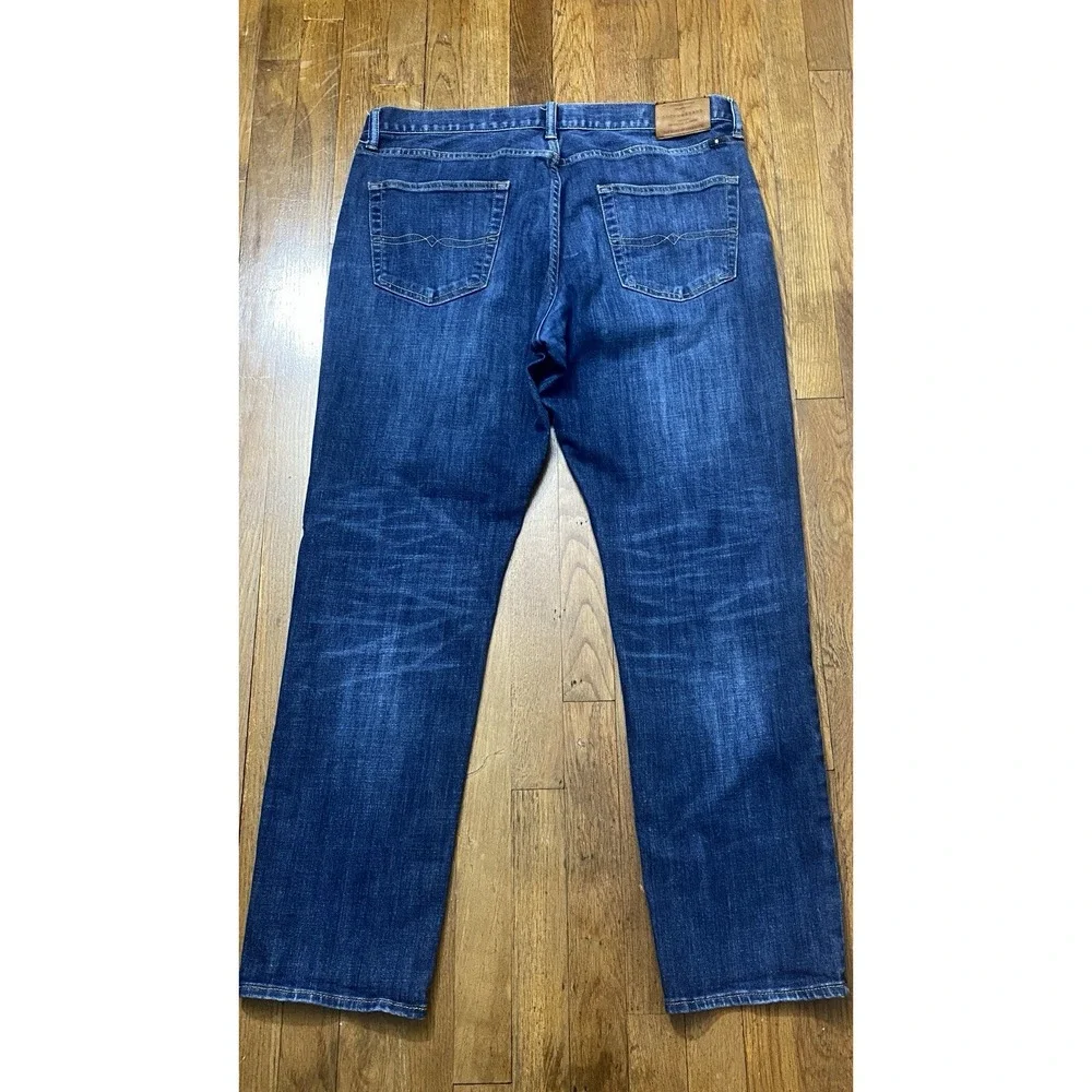 Lucky Brand Jeans Mens 38x31 Whiskered 410 Athletic Straight Leg Stretch Comfort